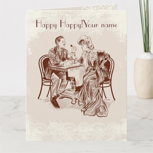 koffie en liefde kaart (Voorkant)