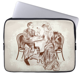 koffie en liefde laptop sleeve