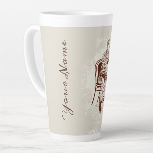 koffie en liefde latte mok (Linkerhoek)