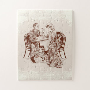 koffie en liefde legpuzzel