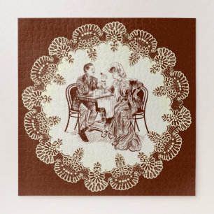 koffie en liefde legpuzzel