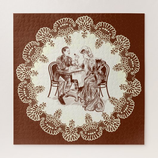 koffie en liefde legpuzzel (Verticaal)