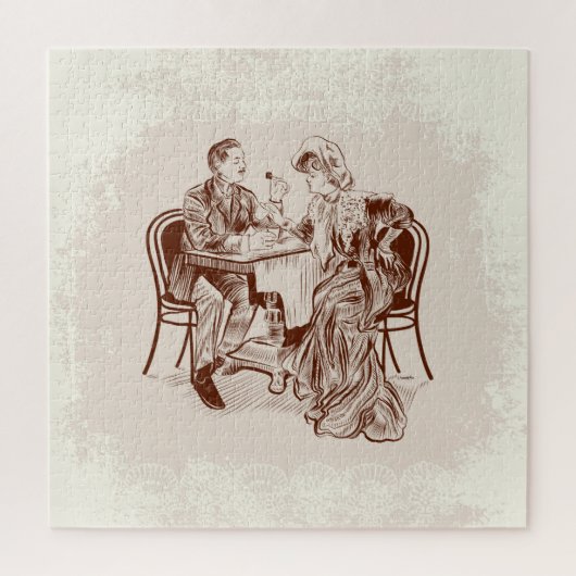 koffie en liefde legpuzzel (Verticaal)