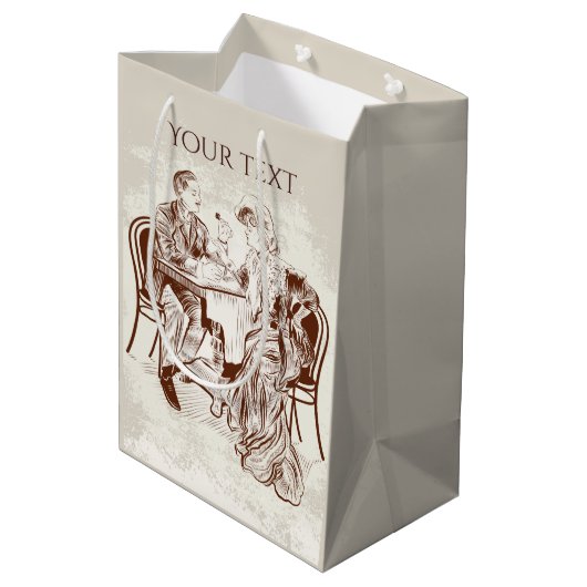 koffie en liefde medium cadeauzakje (Achterkant Gekanteld)