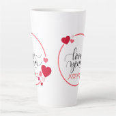 Koffie en Liefde Perfecte Mix  Latte Mok (Voorkant)