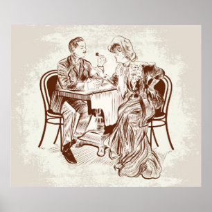 koffie en liefde poster