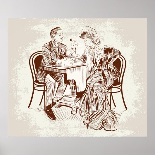 koffie en liefde poster (Voorkant)