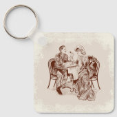 koffie en liefde sleutelhanger (Voorkant)