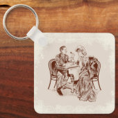 koffie en liefde sleutelhanger (Voorkant)