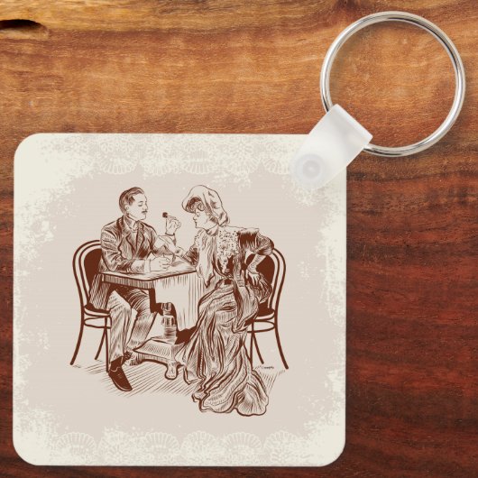 koffie en liefde sleutelhanger (Achterkant)