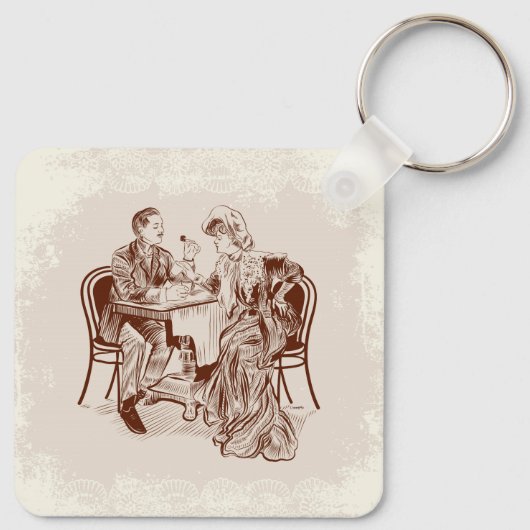 koffie en liefde sleutelhanger (Achterkant)