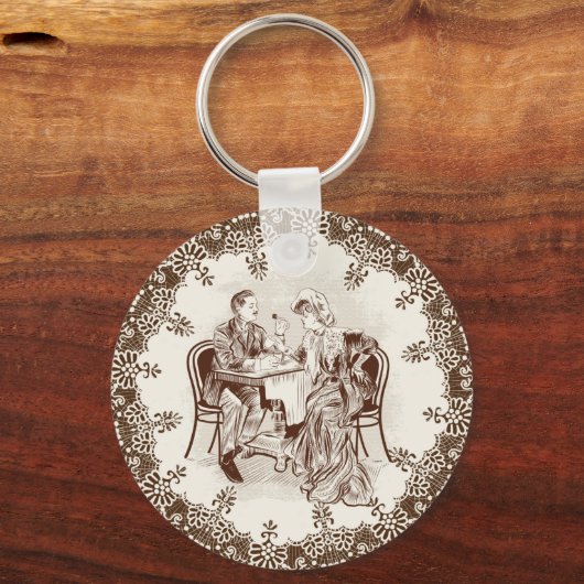 koffie en liefde sleutelhanger (Voorkant)