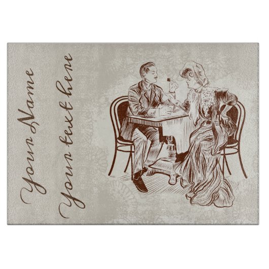 koffie en liefde snijplank (Voorkant)