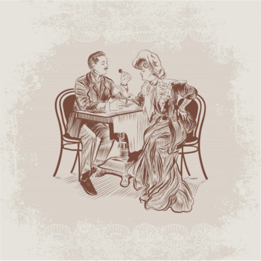 koffie en liefde sticker (Voorkant)