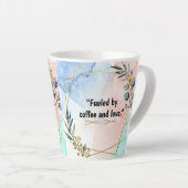 koffie en liefdesmokkop latte mok (Rechterhoek)