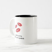 Koffie- en lipstick-Mok Tweekleurige Koffiemok (Voorkant links)