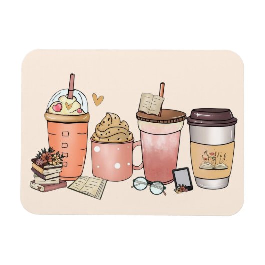 Koffie en Literatuur Magneet (Horizontaal)