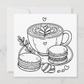 Koffie en macaron | Kleur mij (Voorkant)