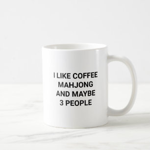Koffie- en mahjongliefhebber grappige mahj koffiemok