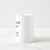 Koffie en Mascara Porselein Kop (Voorkant)