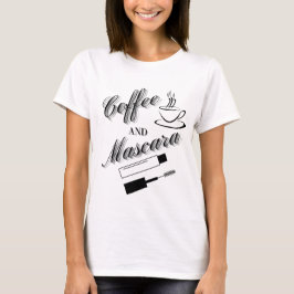 Koffie en Mascara Typografie T-shirt