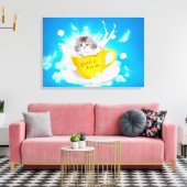 Koffie en melk canvas afdruk (Insitu (Woonkamer))