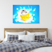 Koffie en melk canvas afdruk (Insitu (Slaapkamer))