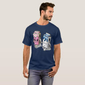 Koffie en melk grappig t-shirt (Voorkant volledig)