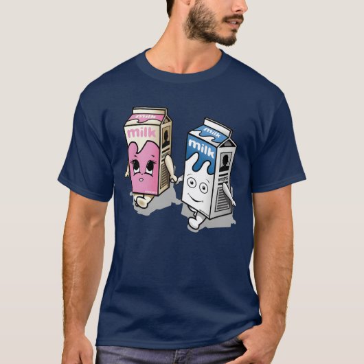 Koffie en melk grappig t-shirt (Voorkant)