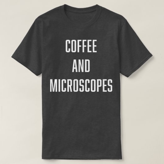 Koffie en microscopen Biology Science M T-shirt (Design voorkant)