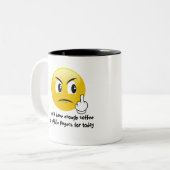 Koffie- en middentingers (emoji) Mok koffie (Voorkant links)