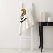 Koffie en mijn doberman Retro  zonsondergang Sherpa Deken (In situ)