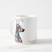 Koffie en mijn Dobermann leuke / Persoonlijke mok (Voorkant links)