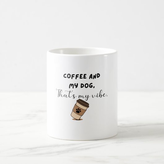 Koffie en Mijn Hond Sfeer Grappige Hond Moeder Mok (Center)