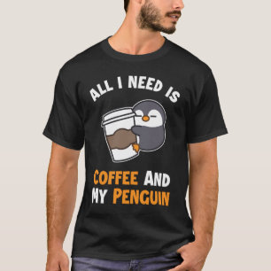Koffie en mijn Penguin Zee Bird King Emperor Pengu T-shirt