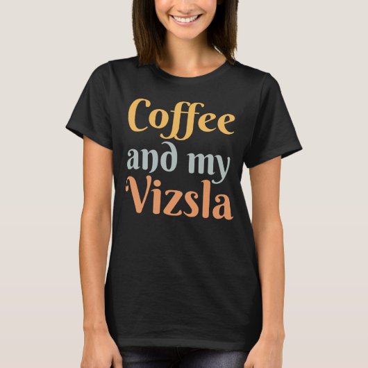 Koffie en mijn visjes t-shirt (Voorkant)