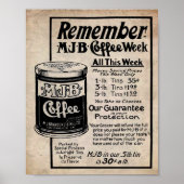 koffie en MJB koffie verkoop afdrukken Poster (Voorkant)