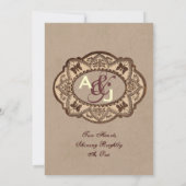 Koffie en  monogram chocolade kaart (Achterkant)