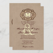 Koffie en  monogram chocolade kaart (Voorkant / Achterkant)