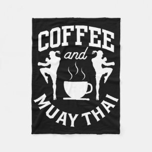 Koffie en Muay Thai Hobbystrijdster Vechtsport Bo Fleece Deken