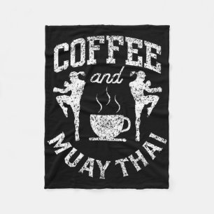 Koffie en Muay Thai hobbyvechter vechtsporten Bo Fleece Deken