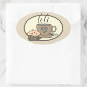 Koffie en muffin Stickers voor koffieliefhebbers (Tas)