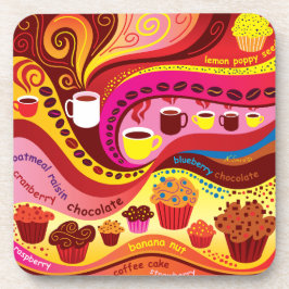 Koffie en Muffins Patroon Bier Onderzetter