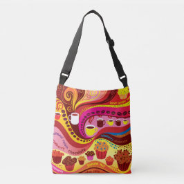 Koffie en Muffins Patroon Crossbody Tas
