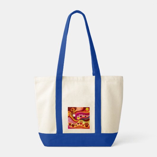 Koffie en Muffins Patroon Tote Bag (Achterkant)