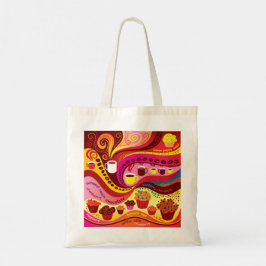 Koffie en Muffins Patroon Tote Bag