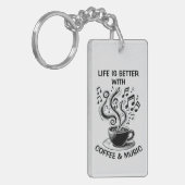 Koffie en Muziek Sleutelhanger (Voorkant Links)