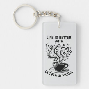 Koffie en Muziek Sleutelhanger
