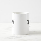 Koffie en muziek soort van dag Schattigee typograf Koffiemok (Center)