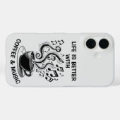 Koffie en muziek telefoonhoes Case-Mate iPhone case (Achterkant (horizontaal))